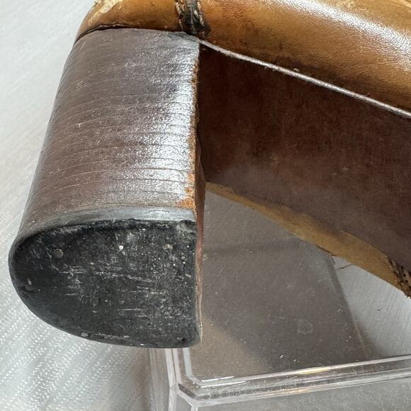 Chandler’s Campus Boots Knee High Tan Leather Vtg 70s 80’s Riding Sz 6.5 Camel - Picture 11 of 16